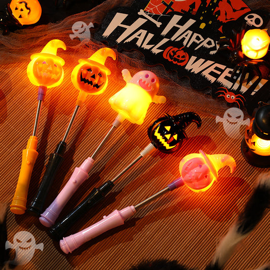Halloween luminous hand-cranked pumpkin lantern