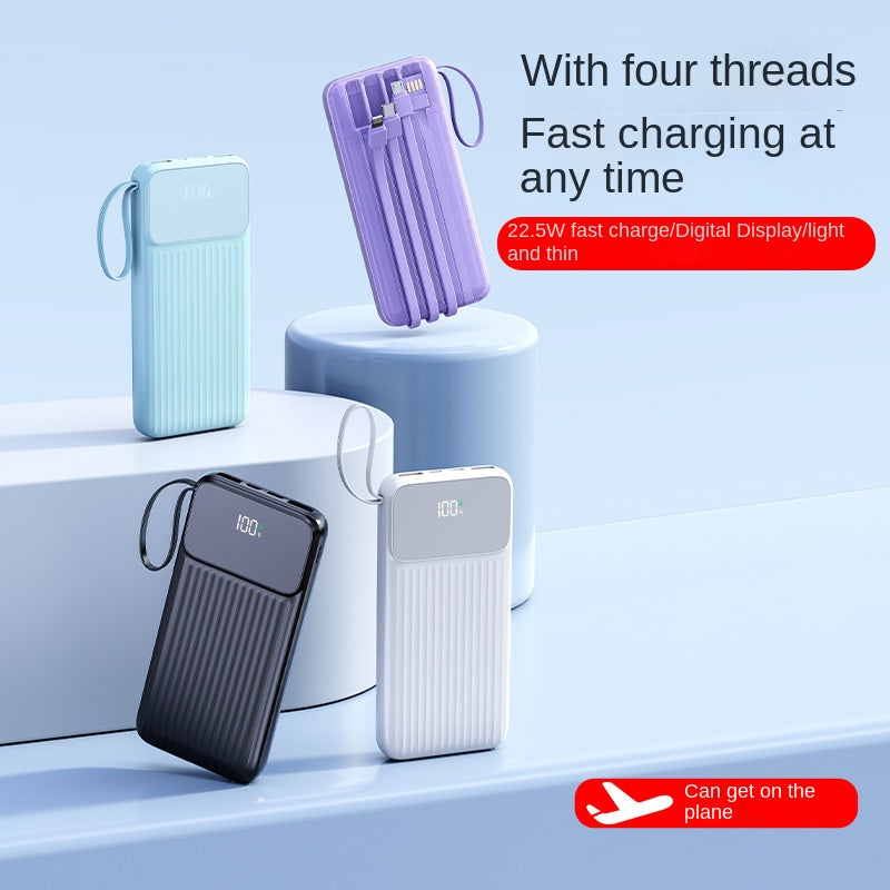 22.5W built-in 4-row cable fast charging power bank