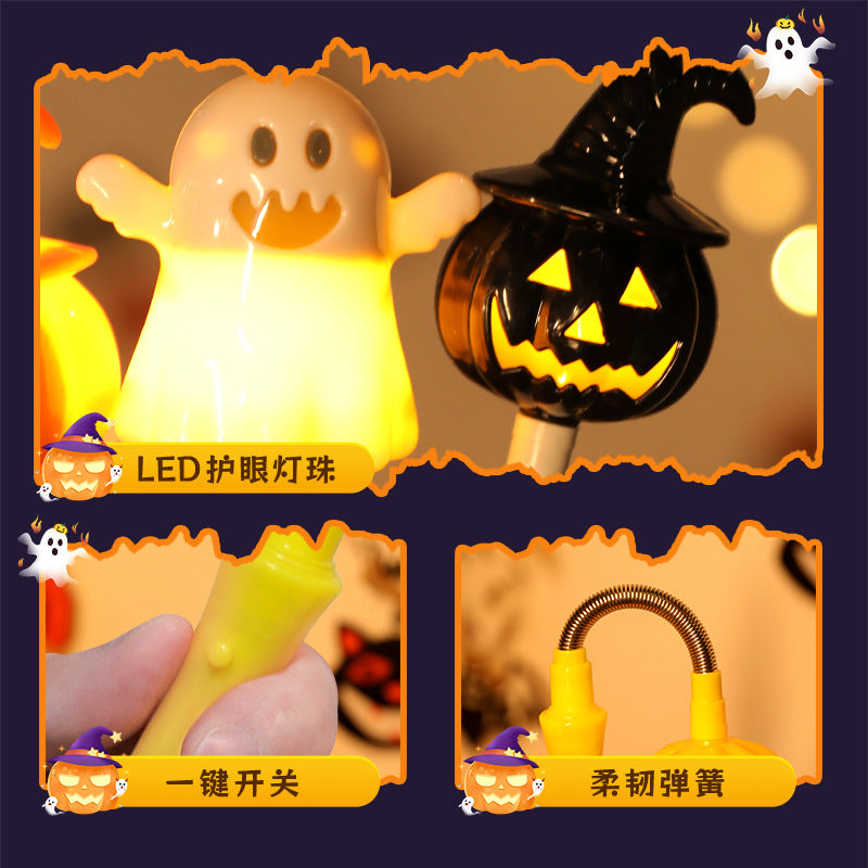 Halloween luminous hand-cranked pumpkin lantern