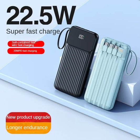 22.5W built-in 4-row cable fast charging power bank