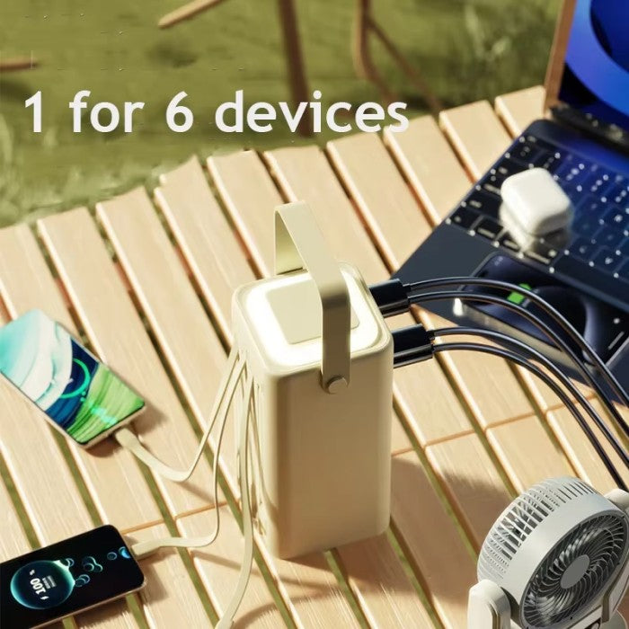 High capacity 30,000 mA outdoor portable power pack with 22.50w smart fast charging station sturdy camping lights